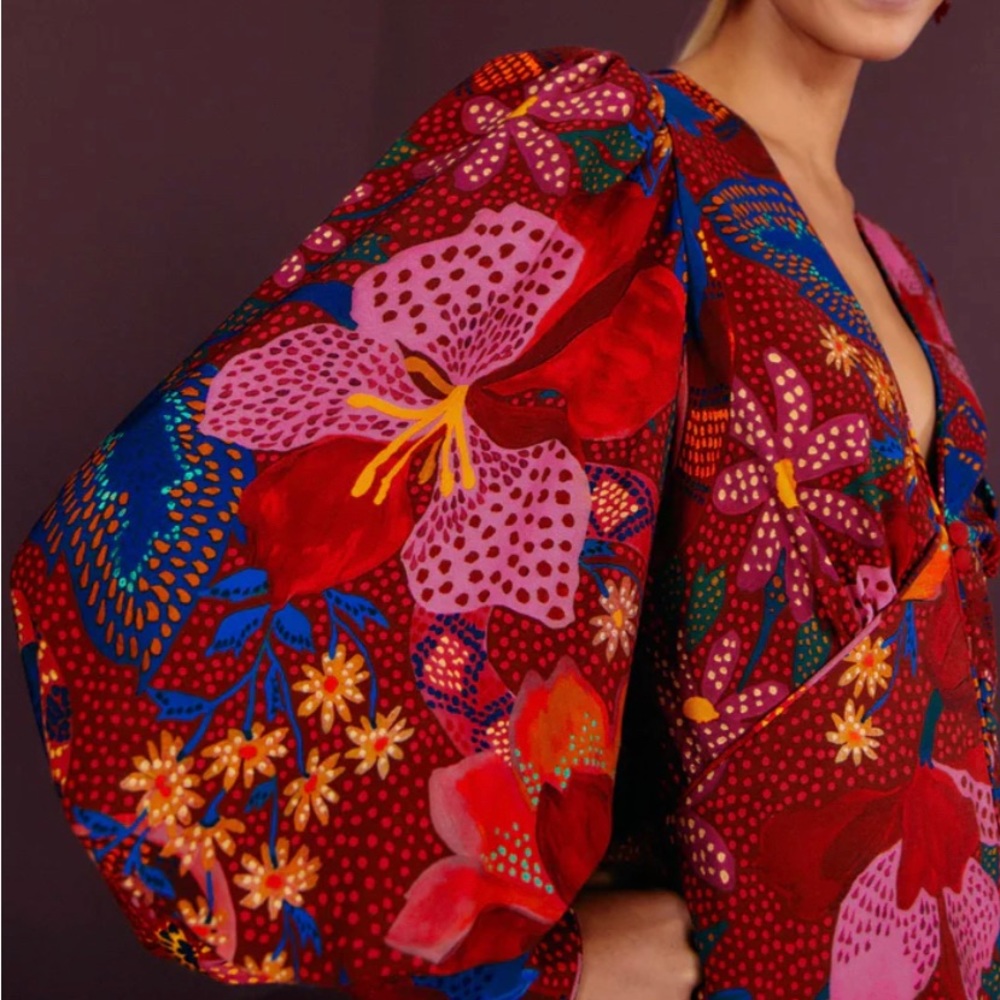 FARM Rio Red Wild Life Mini Dress